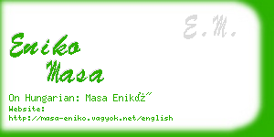 eniko masa business card